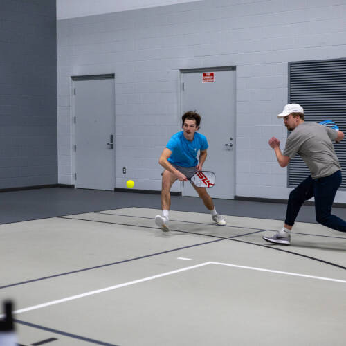 students playing pickleball